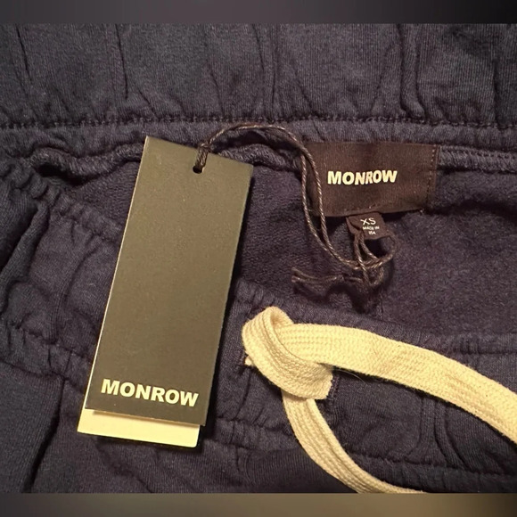 NWT Monrow Super Soft Cargo Joggers in Navy XS - Picture 6 of 11